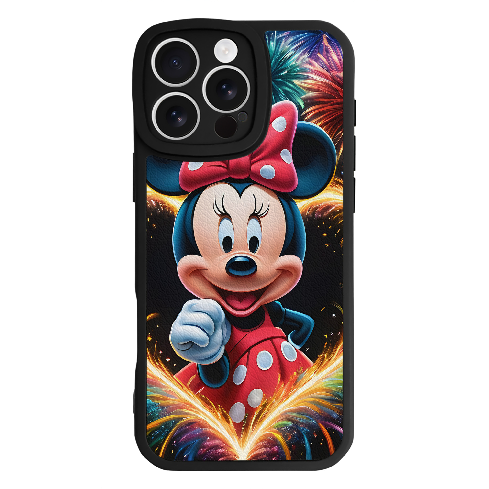 （画像用） ミッキーマウス Mickey Mouse 【iPhone 16シリーズ対応】シリコンスマホケース（レザー調） 材質：シリコン